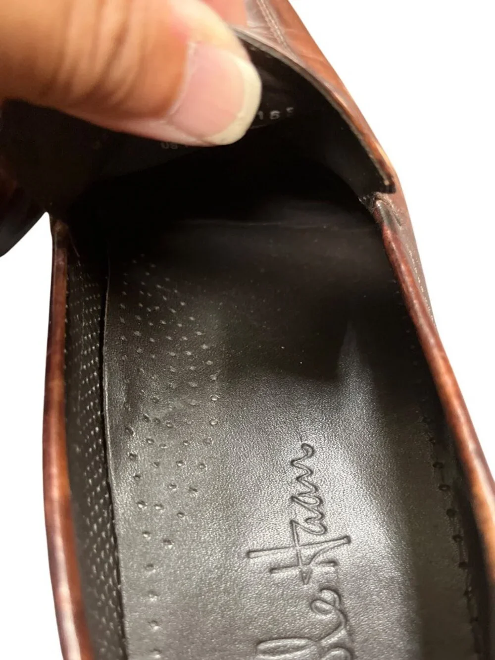 Cole Haan mens brown leather slip on dress loafers shoes sz 8.5M SKU 10-554